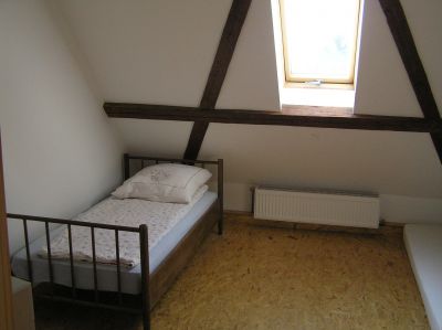 Ett av sovrummen i "Ljusets hus".